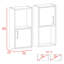 Armoire à pharmacie murale 2 pièces avec rangement ouvert et fermé-933720038