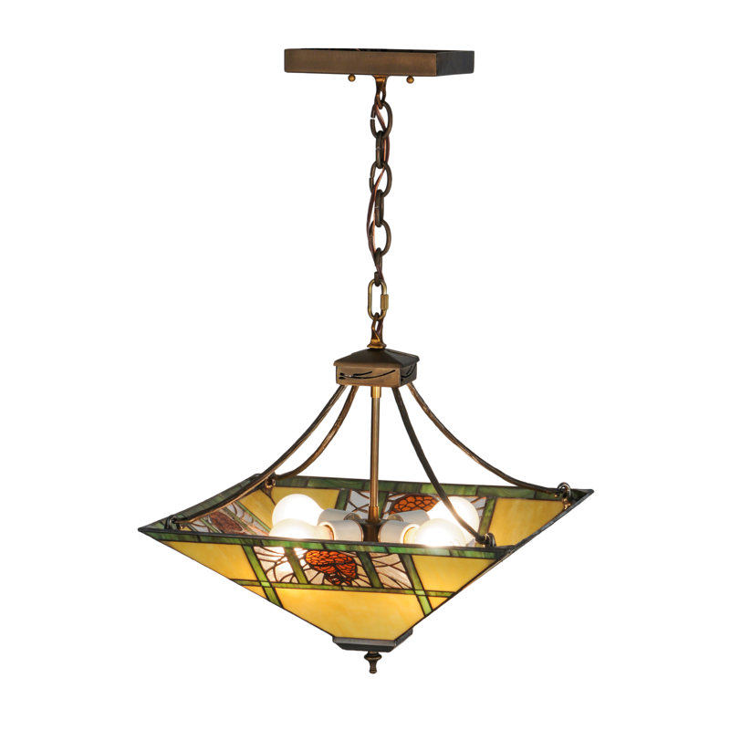 Rustic Lodge 4 - Light Pendant, 20-49" H x 17" W x 17" D
