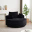 Chaise pivotante en mousse de velours côtelé de 55 po L