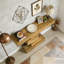 Table d'appoint en bois avec base géométrique-1739865911
