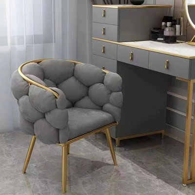 Modern velvet armchair