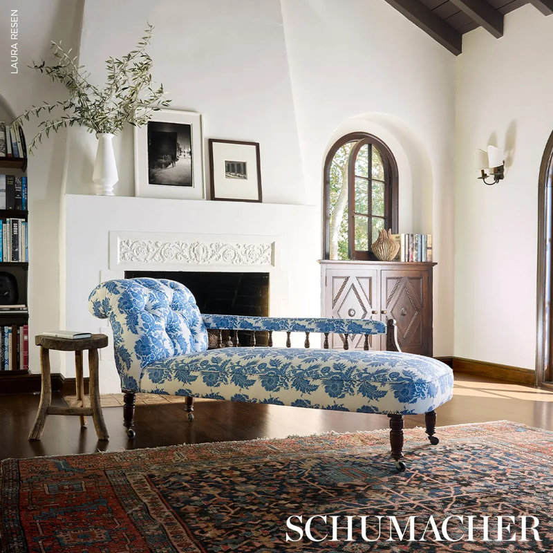 Schumacher X Marie-Anne Oudejans Raven Woods Fabric, Blue