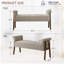 Banc rembourré en mélange de polyester Lovice-1488132110