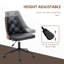Chaise de bureau, chaise de bureau en similicuir avec hauteur réglable, noir