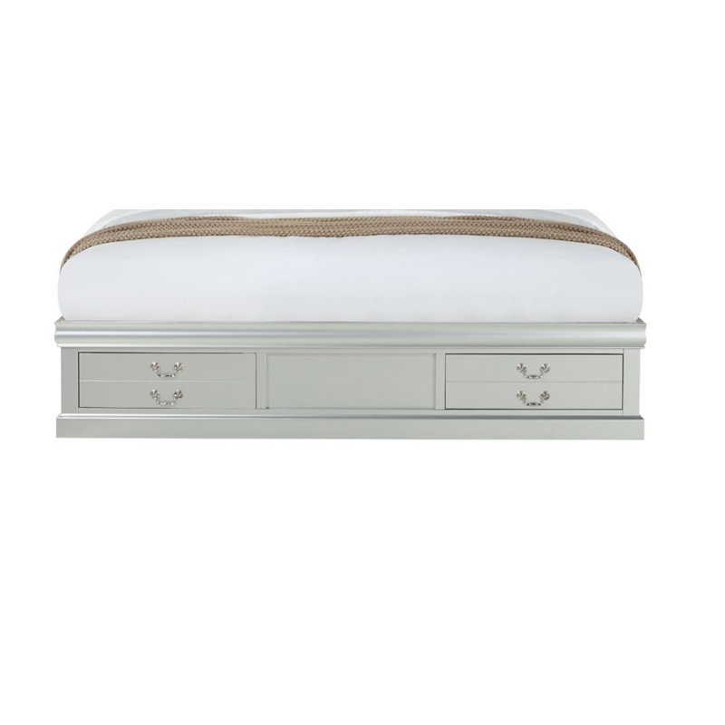 Pied de lit Louis Philippe Iii Ek, Grand lit, Platine