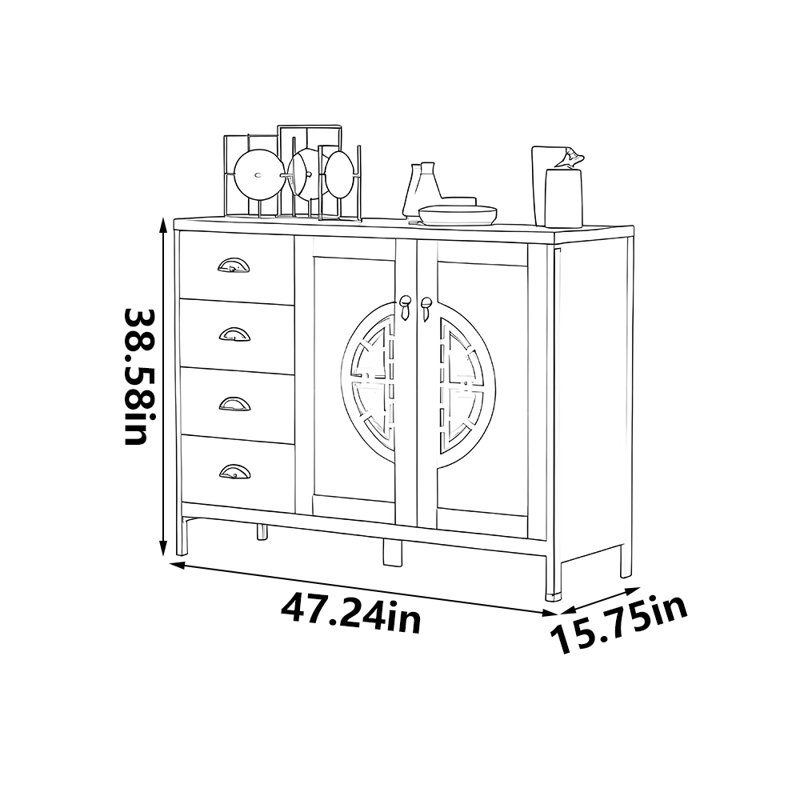 Cantero, 38.58" H x 47.24" W x 15.75" D