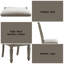 Ensemble de 2 chaises d'appoint en lin beige et chêne vieilli Zumala