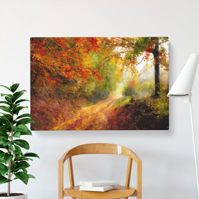 Autumn Forest Painting - Wrapped Canvas