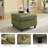 25.6” Wide Square Storage Ottoman Module For Modular Sectional Sofa, Chenille-1586467119