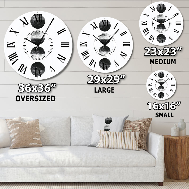Horloge murale en métal Moon Phase Simplicity - Celestial, Grand
