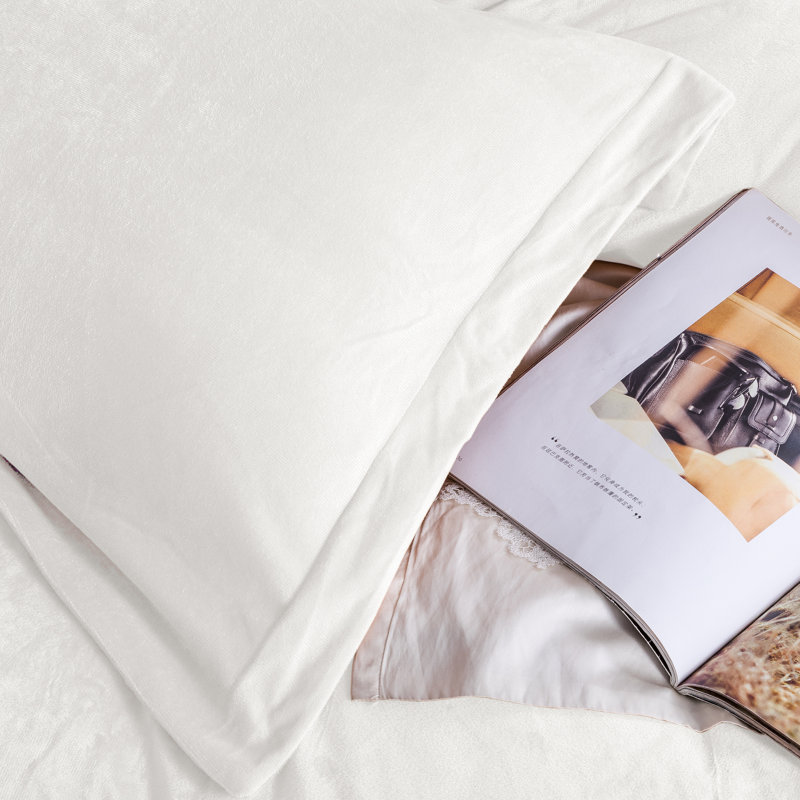 3 Pieces Comforter Cover Set, Flannel Duvet Cover Set With Zippered - NTBAY, King, White