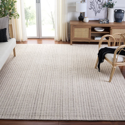 Abstract Hand Tufted Wool, Cotton Geometric Indoor Rug