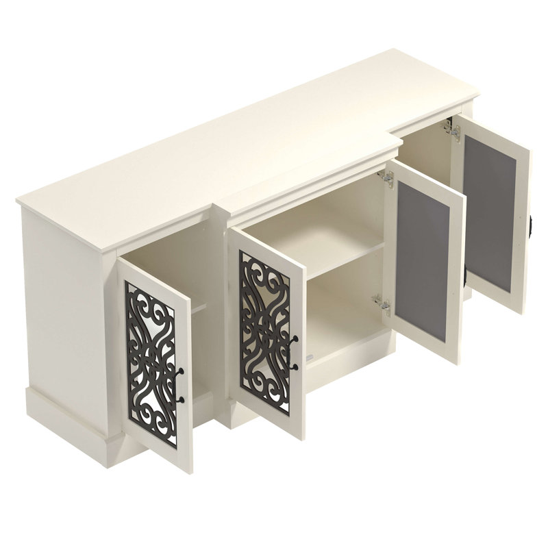 Ariba Sideboard Set Of 2, Ivory