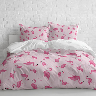 Summer Flamingo 3- Piece Comforter Set