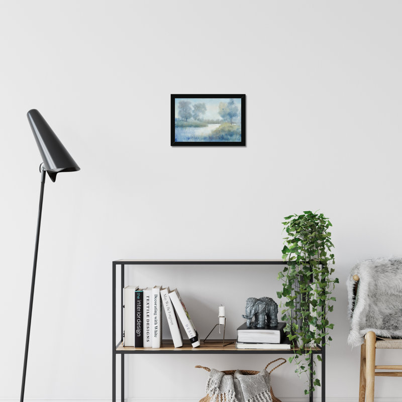 Morning at the Pond II by Timothy O' Toole - Painting Print, Black Single Picture Framed Paper, 34cm H x 50cm W