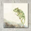 Art mural en verre épique «Reptilian 4» par Alicia Ludwig, 12 po x 12 po