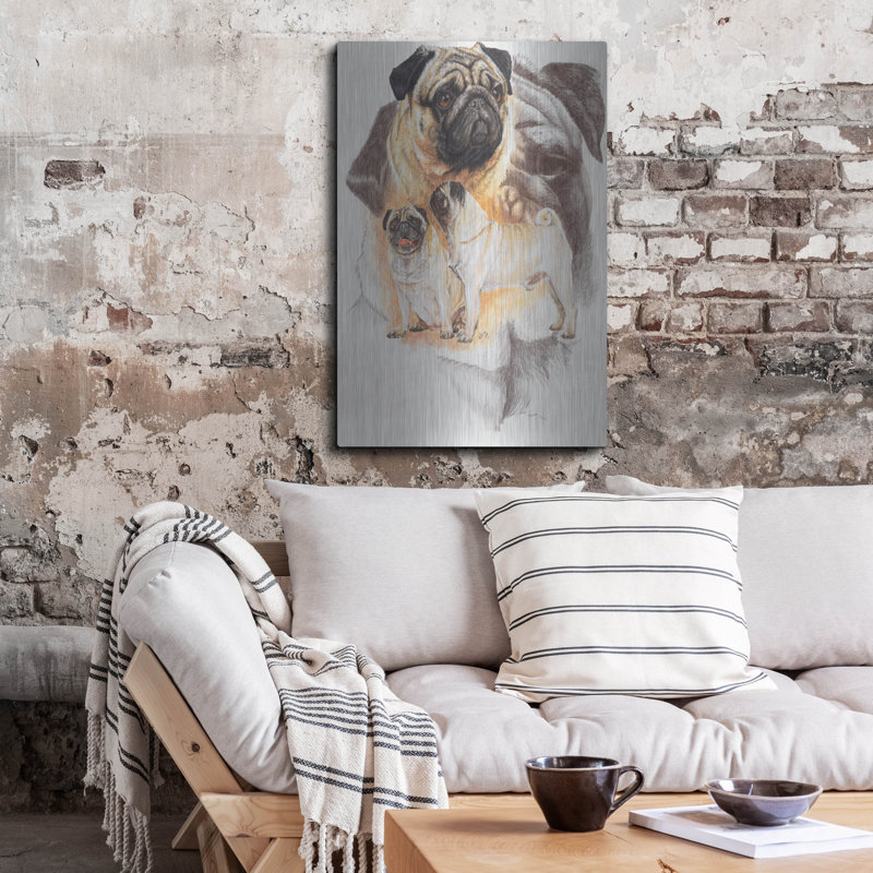 «Pug And Ghost» par Barbara Keith, H 36 po x l 24 po