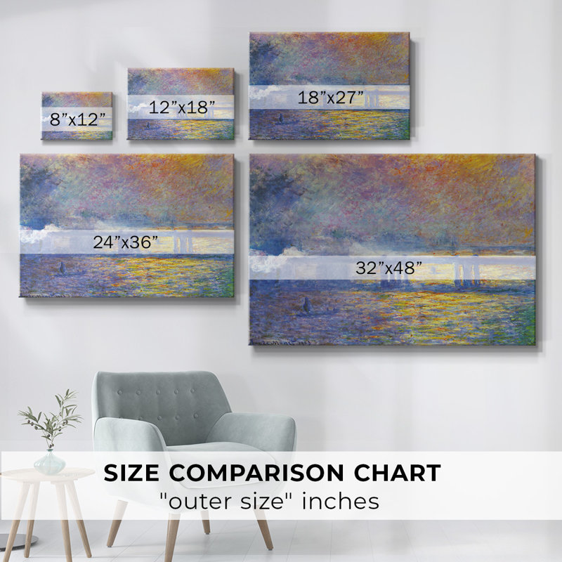 «Charing Cross Bridge» par Monet-Gallery, toile tendue, H 12 po x l 18 po