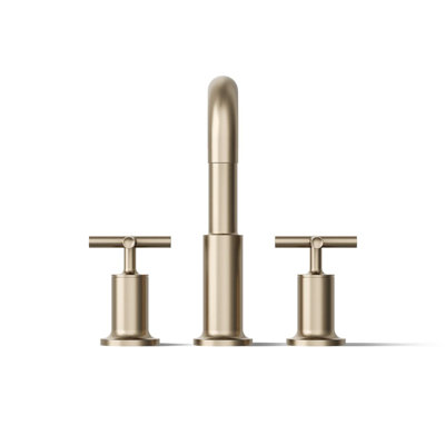 Purist Deck-Mount Bath Faucet Trim for High-Flow Valve with Cross Handles