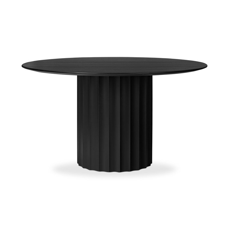 Scalloped Dining Table-Brushed Ebony, Brushed Ebony