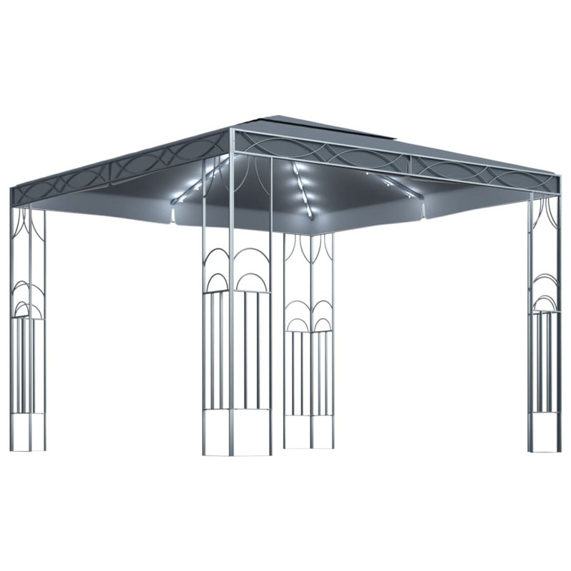 Chatsworth Gazebo With LED String Lights 300X300 Cm_16, Anthracite