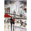 Couple à New York, décor de toile encadrée