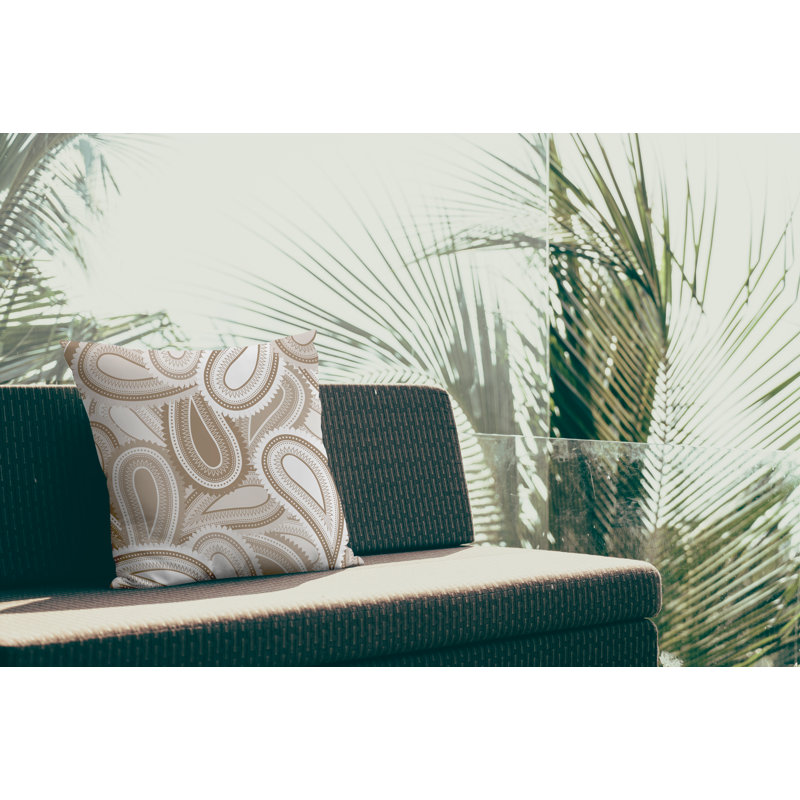 Housse et insert de coussin décoratif en polyester, Beige, L 17 po x H 17 po