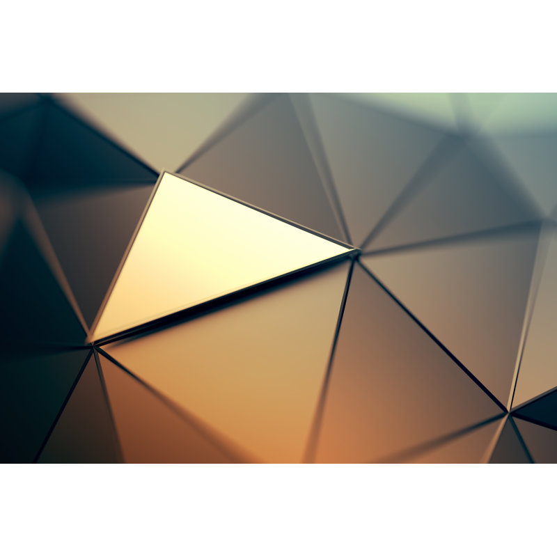 Polygonal background 1 Piece Wrapped Canvas Wall Art, 61cm H x 91cm W