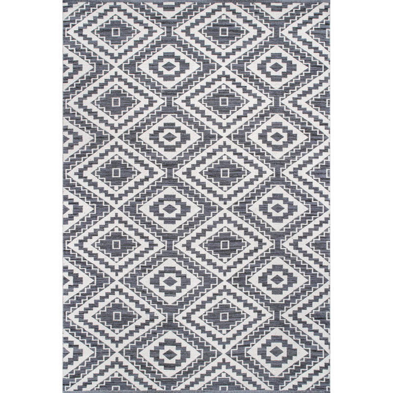 Kleiber Cotton Geometric Indoor Rug, Rectangle 4' x 6'