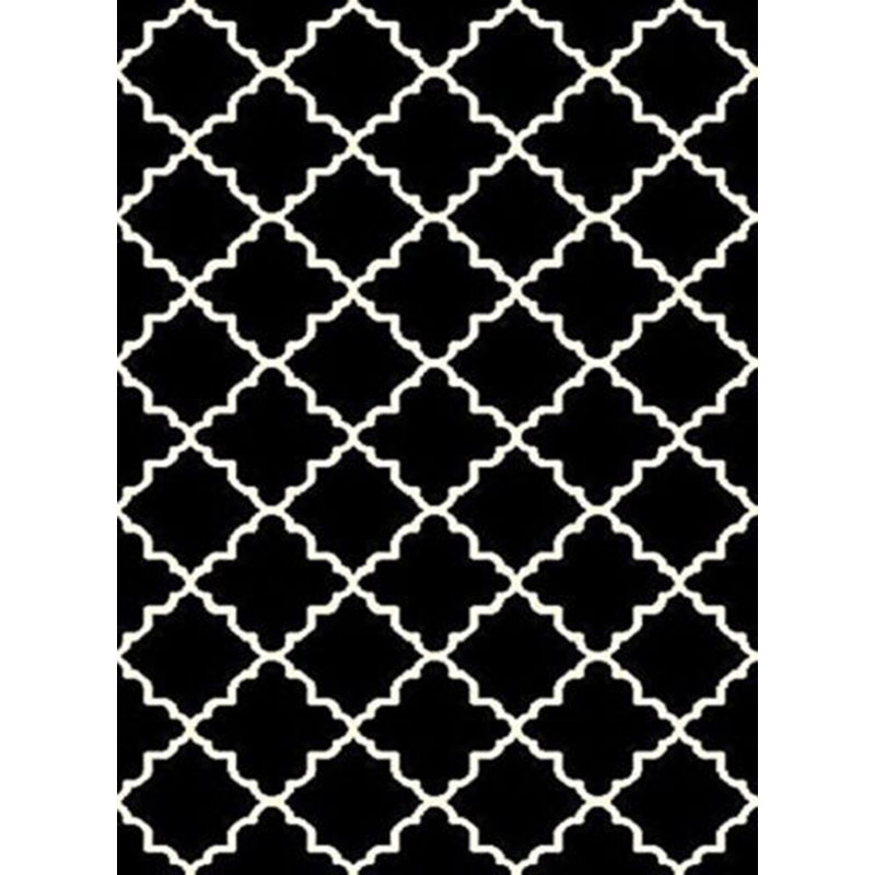 Tapis noir / blanc Sera, Rectangle 3 pi 6 po x 5 pi 6 po