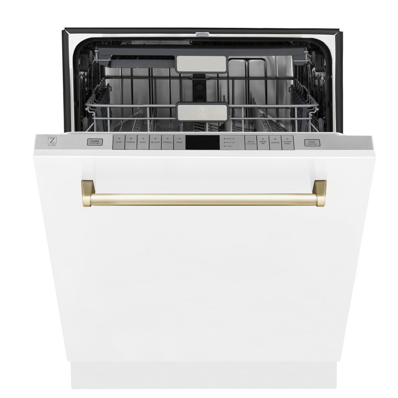 Zline Autograph Edition 24" 45 dBA Built-In Button Control Dishwasher, Gold