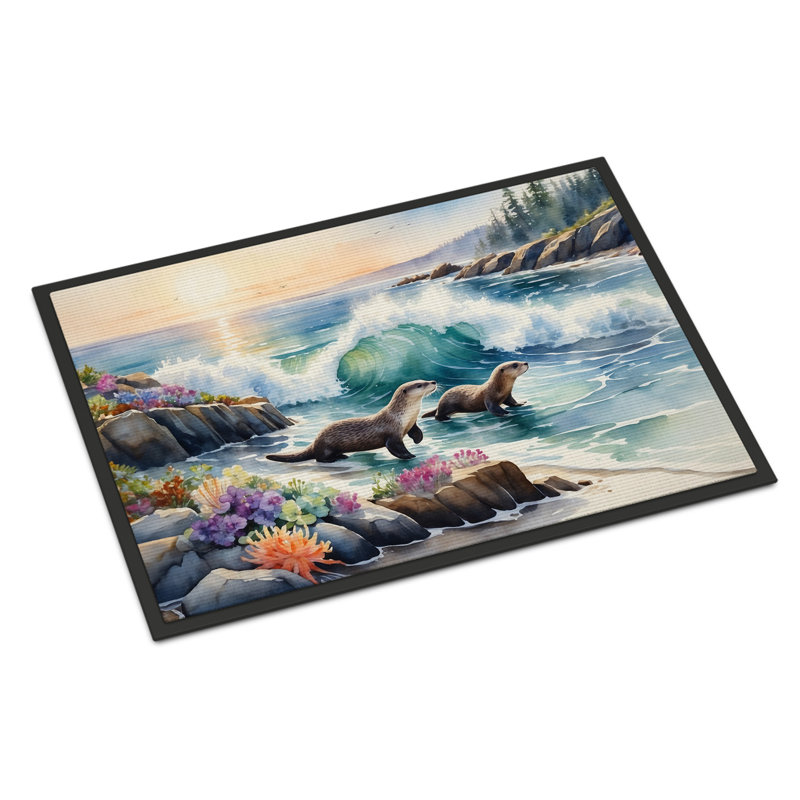 Coastal Wildlife Seals Doormat, 24" W x 36" L