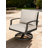 Patio Swivel Armchair, Never-Rust Aluminum Swivel Sofa Chair with Thick Cushion, Wide Seating Outdoor Sofa Chair Backyard Club Chair for Poolside, Porch, Indoor, Dark Bronze