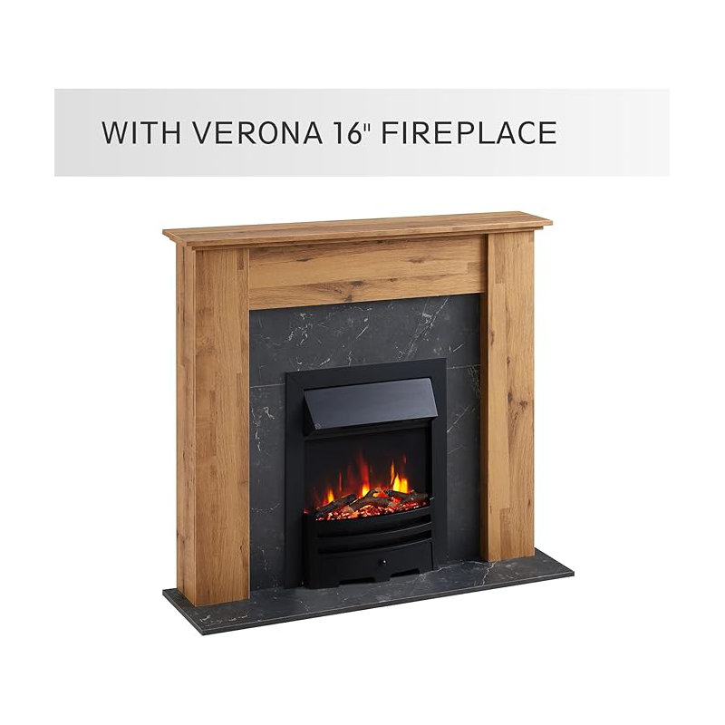 FLAMEKO Verona Mantel, Brown/Black