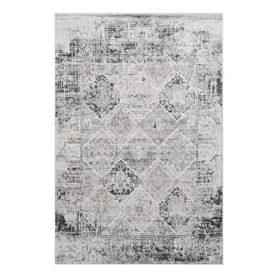 Tapis crème, anthracite / traditionnel