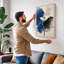 White Blossom in Ink Japandi - Wrapped Canvas-77900050-77900052