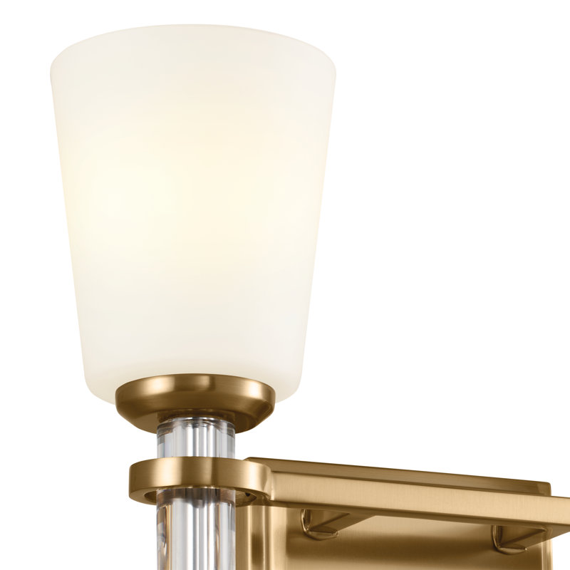 Luminaire de salle de bain, Laiton naturel brossé, 2