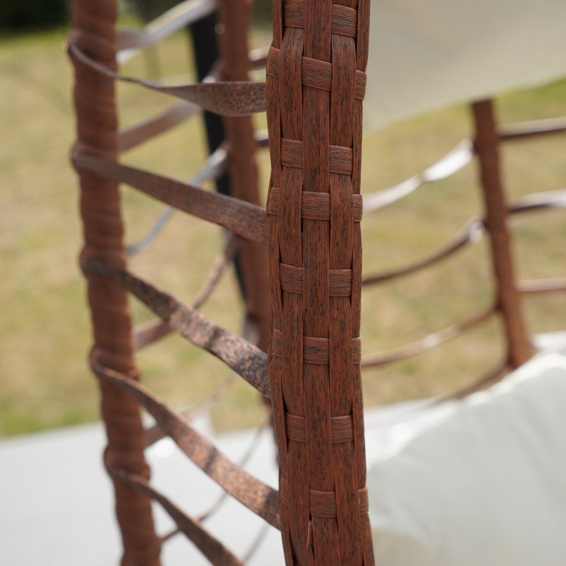 Appleford Hanging Swing Single Egg Pod Chair, Cream