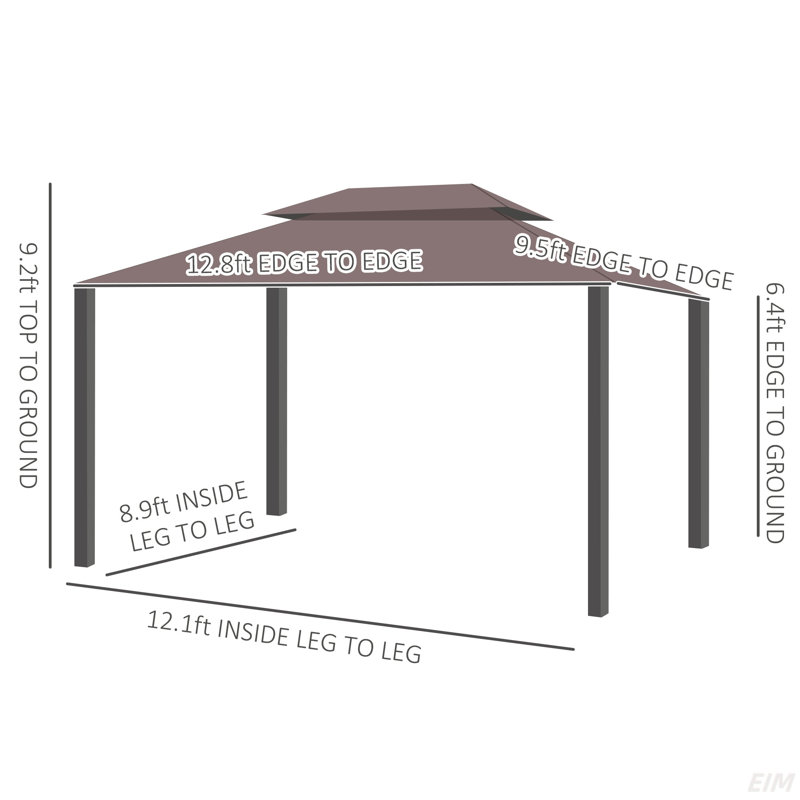 Patio Gazebo, Outdoor Gazebo Canopy Shelter With Netting And Curtains, Aluminum Frame For Garden, Lawn, Backyard And Deck (Canopy)