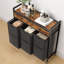 Manufactured Wood Laundry Cart with Wheels