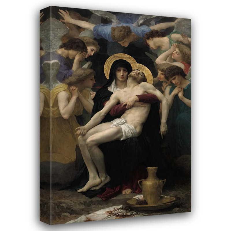 "Pieta" par William Bouguereau - Toile tendue avec châssis, H 24 po x l 17 po