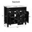 Meuble-lavabo moderne 36 po avec lavabo supérieur, 2 portes à fermeture douce et 2 tiroirs