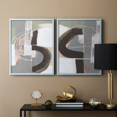 «Arching Neutrals III», reproduction encadrée de qualité supérieure - prête à être accrochée - aucun clou requis - aucun clou requis