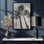 «Pink Palms II BW» par Deborah Revell, reproduction d'art sur toile