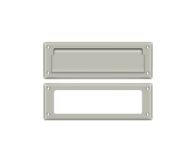 Brass Mail Slot, Brushed Nickel, 2.875" H x 8.875" W x 0.5" D