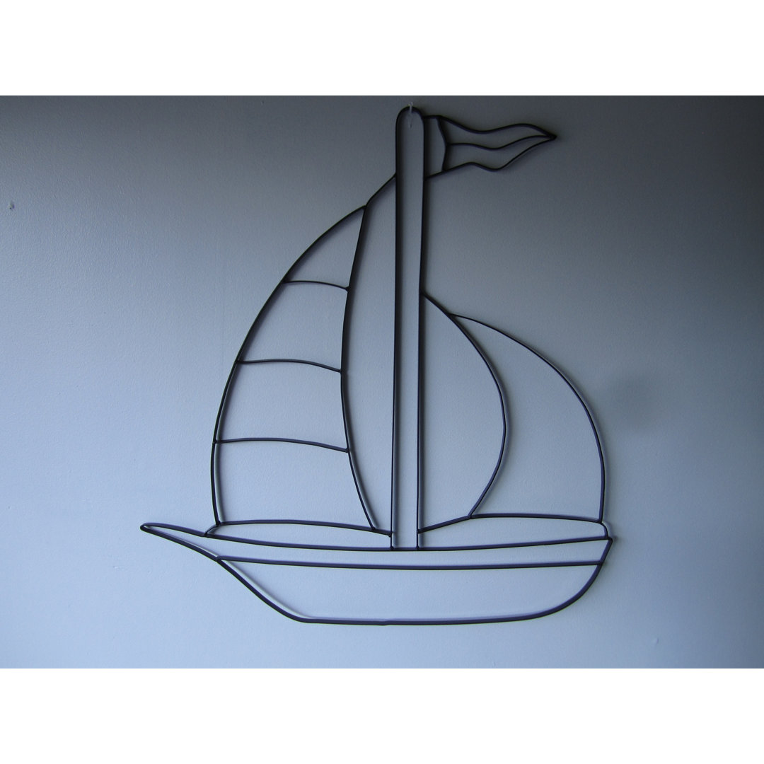 Handmade Modern Transportation Wall Decor on Metal Highland Dunes