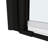 Matted Black Universal Pivot Shower Door - 1/4" Tempered Glass, 1 3/8" Adjustable, Stable System, Leak, Easy To Up Door, Clear 36000 Times Functionality Test, Install Method