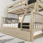 Brubaker Single Over Double Solid Wood Bunk Bed with Trundle Bed-595370658-566311806