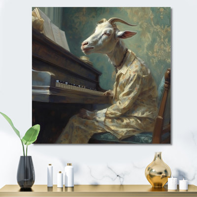 Chèvre jouant de la musique II sur toile