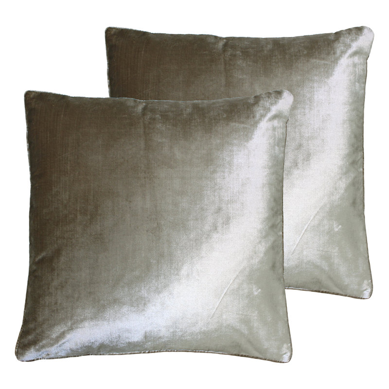 Grey Square Cushion, Rust, Feather
